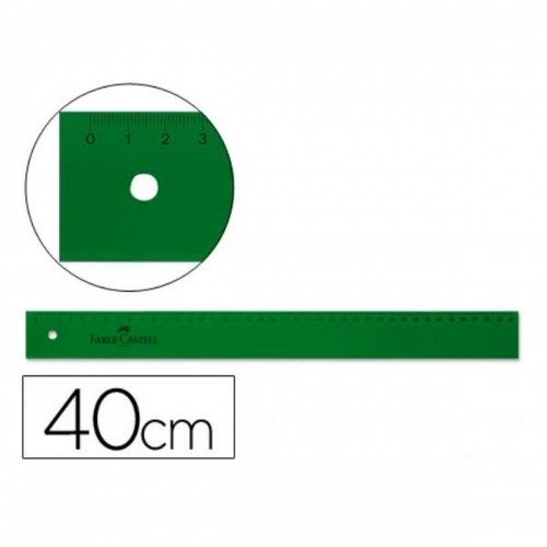 Ruler Faber-Castell 814 Green Plastic image 2