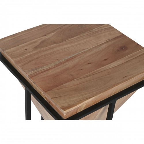 Mazs galdiņš Home ESPRIT Brūns Melns Metāls Akācija 41 x 41 x 67 cm image 2