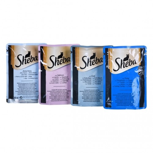SHEBA Delicacy Fishy Flavours in jelly - wet cat food - 80x 85g image 2