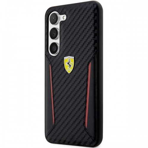 Ferrari PU Carbon Hard Case for Samsung Galaxy S23+ Black image 2