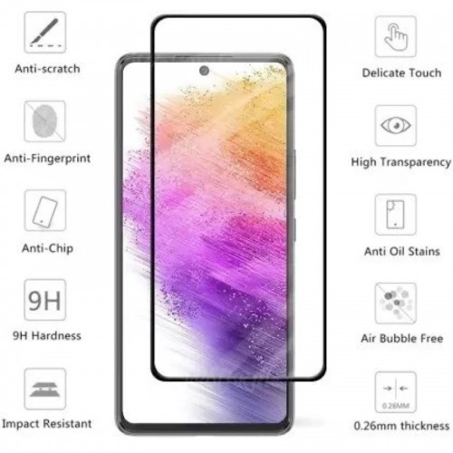 Evelatus 2.5D Полного покрытия стекло для Samung Galaxy A73 5G (A736B) антистатическое/японский клей Черный image 2