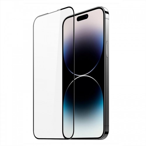 Evelatus Pilna pārklājuma 2.5D  Stikls priekš Apple iPhone 15 Pro Anti-Statisks/ Japāņu līme Melna image 2