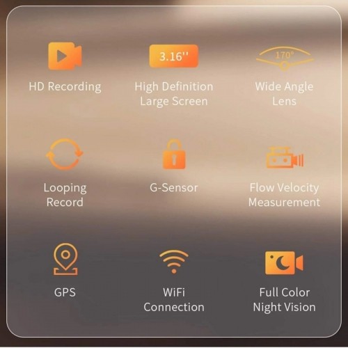 iWear GT8 Двойной видеорегистратор HD Передняя + задняя камера 480p G-сенсор GPS Wi-Fi 3.16'' ЖК-дисплей черный image 2