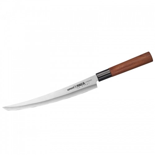 Samura OKINAWA Универсальный Кухонный нож для Нарезки Tanto 230mm из AUS 8 Японской стали 59 HRC image 2