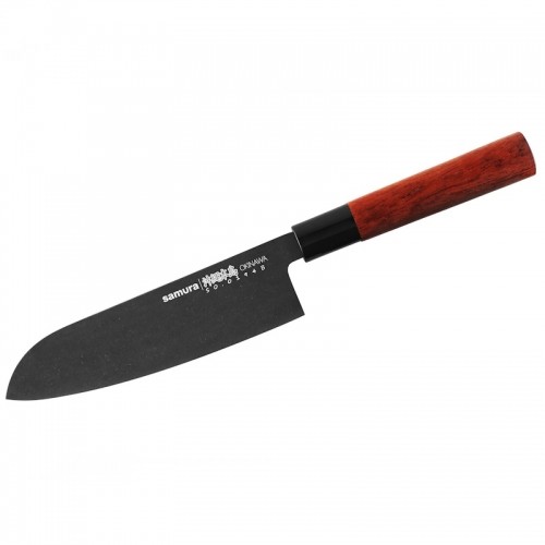 Samura Okinawa Stonewash Кухонный нож Santoku 175mm из AUS 8 Японской стали 58 HRC image 2