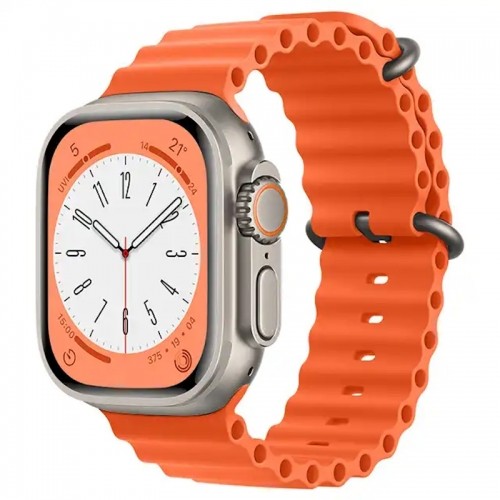 iWear S1 Rievota Mīksta Silikona 20mm aproce priekš Apple Watch 49mm / 45mm / 44mm / 42mm Oranža image 2