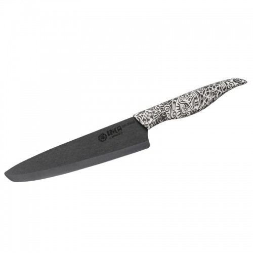 Samura Inca Кухонный нож Шефа с 187mm черным циркония керамическим лезвием / ABS TPR ручкой image 2