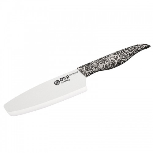 Samura Inca Кухонный нож Nakiri с 165mm белым циркония керамическим лезвием / ABS TPR ручкой image 2