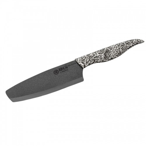 Samura Inca Кухонный нож Nakiri 165mm черным циркония керамическим лезвием / ABS TPR ручкой image 2