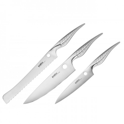 Samura REPTILE Комплект ножей Paring 82mm / Utility 168mm / Chef's 200mm из AUS 10 Японской стали 60 HRC image 2