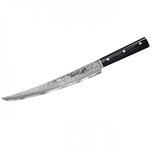Samura Damascus 67 Кухонный нож для Нарезки Tanto 230mm из AUS 10 Japan стали 61 HRC (67-слойный) image 2