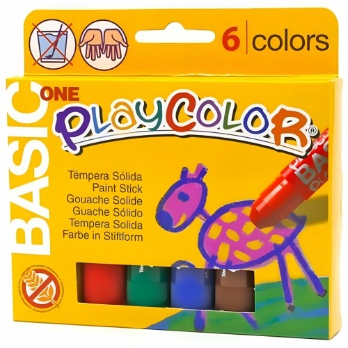 Твердые темперные краски Playcolor Basic One Разноцветный (24 штук) image 2