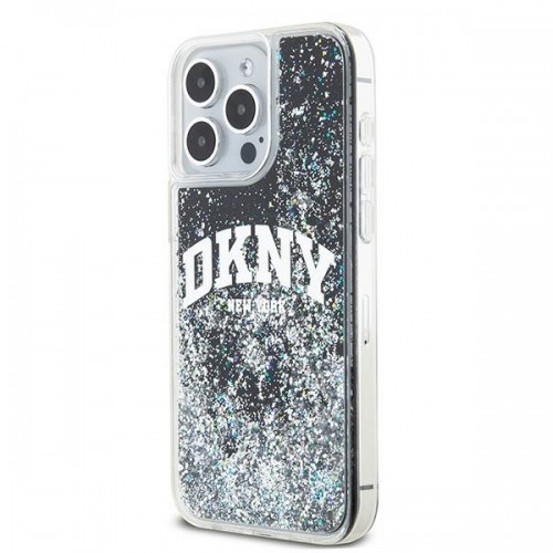 DKNY DKHCP15XLBNAEK iPhone 15 Pro Max 6.7" czarny|black hardcase Liquid Glitter Big Logo image 2