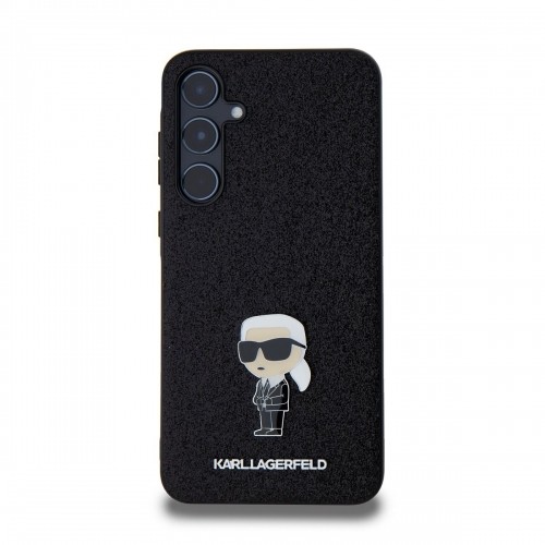 Karl Lagerfeld Fixed Glitter Metal Ikonik Case for Samsung Galaxy A55 5G Black image 2