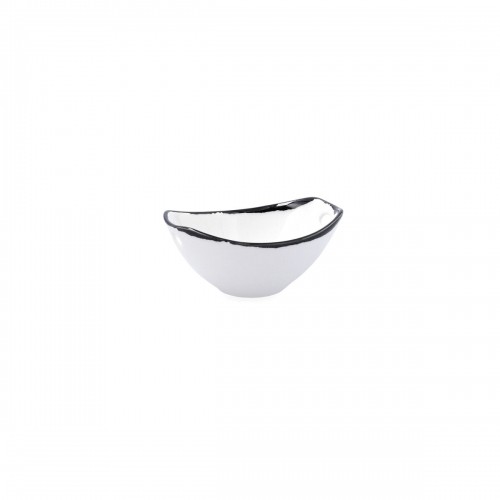 Bowl Ariane Vital Filo White Black Ceramic 11,6 cm (8 Units) image 2