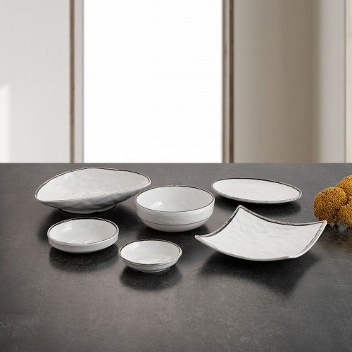 Блюдо Quid Select Filo Белый Чёрный Пластик 16,6 x 5,8 cm (12 штук) image 2