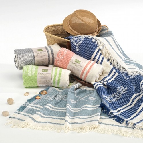 Beach Towel Alexandra House Living Maca Pistachio 125 x 180 cm image 2