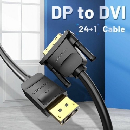 DisplayPort uz DVI Adapteris Vention HAFBH Melns 1 m image 2