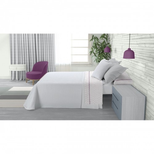 Bedspread (quilt) Alexandra House Living Banús White 235 x 290 cm (3 Pieces) image 2