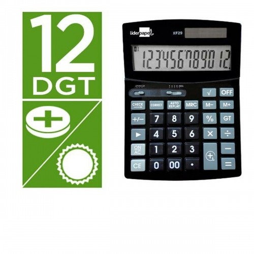 Kalkulators Liderpapel XF29 Melns Plastmasa image 2