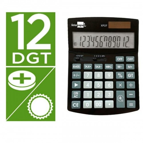 Kalkulators Liderpapel XF27 Melns Plastmasa image 2