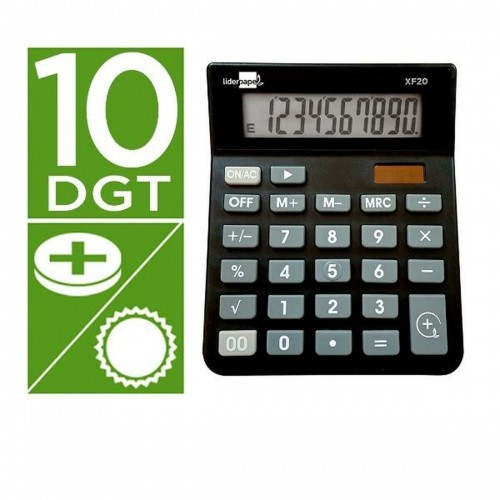 Calculator Liderpapel XF26 Black Plastic image 2