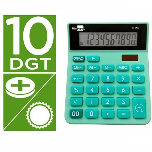 Kalkulators Liderpapel XF24 Zaļš Plastmasa image 2