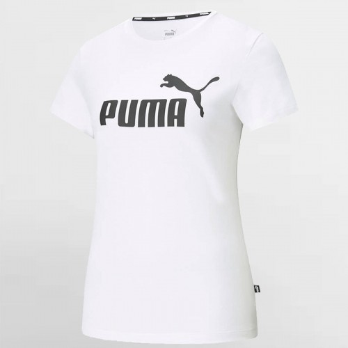 Women’s Short Sleeve T-Shirt Puma LOGO TEE 586774 02 White image 2