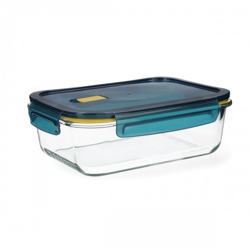 Hermetic Lunch Box Quid Astral Blue Glass 1,52 L 23 x 17,5 x 8,4 cm (6 Units) image 2