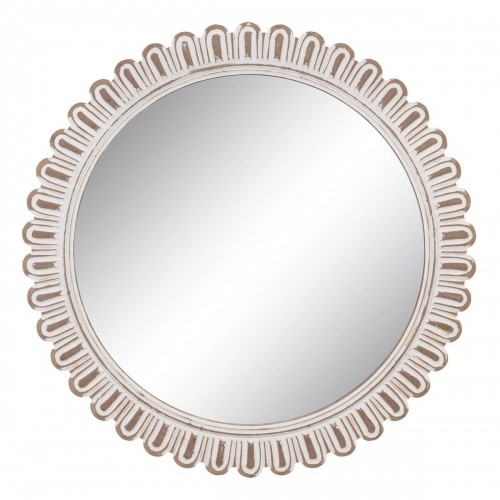Bigbuy Home Sienas spogulis Balts Stikls Mango koks 73 x 2 x 73 cm image 2