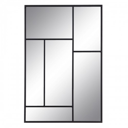 Bigbuy Home Sienas spogulis Melns Stikls Dzelzs Vertikāli 60 x 2 x 90 cm image 2