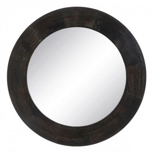 Wall mirror Dark brown Crystal Mango wood MDF Wood Vertical Circular 122 x 3,8 x 122 cm image 2