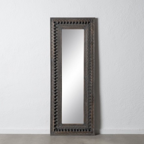 Bigbuy Home Garderobes spogulis Tumši brūns Stikls Mango koks Koks MDF Vertikāli 67,3 x 5,1 x 176,5 cm image 2
