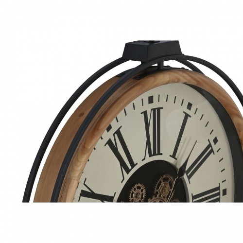 Настенное часы Home ESPRIT Чёрный Бежевый Позолоченный Натуральный Металл древесина сосны 74 x 9 x 91 cm image 2