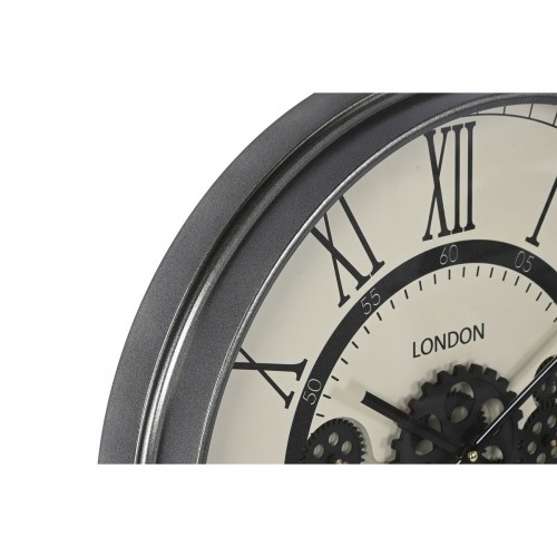 Настенное часы Home ESPRIT Белый Чёрный Темно-серый Железо Деревянный MDF 54 x 8 x 55 cm image 2