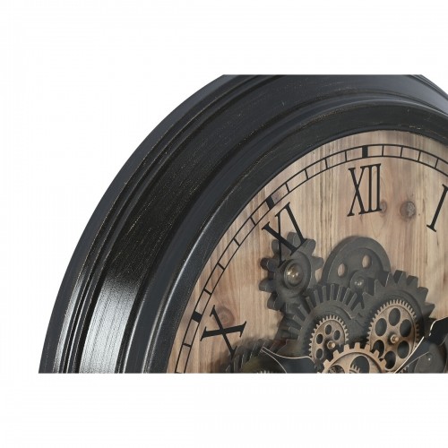 Настенное часы Home ESPRIT Чёрный Позолоченный Натуральный Стеклянный Железо Vintage 67 x 9 x 67 cm image 2