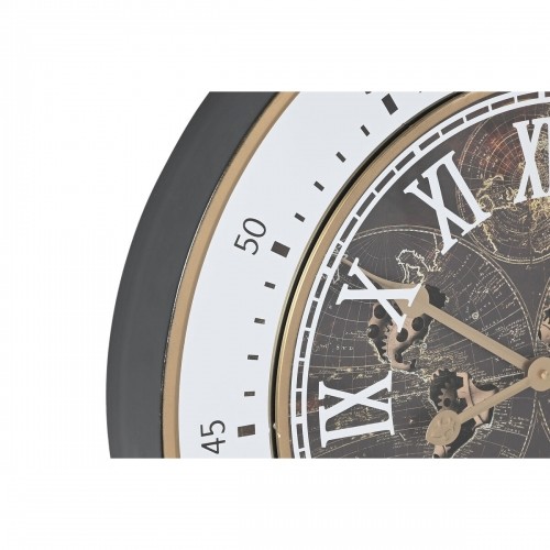 Wall Clock Home ESPRIT Brown Golden Crystal Iron 59 x 8,5 x 59 cm image 2