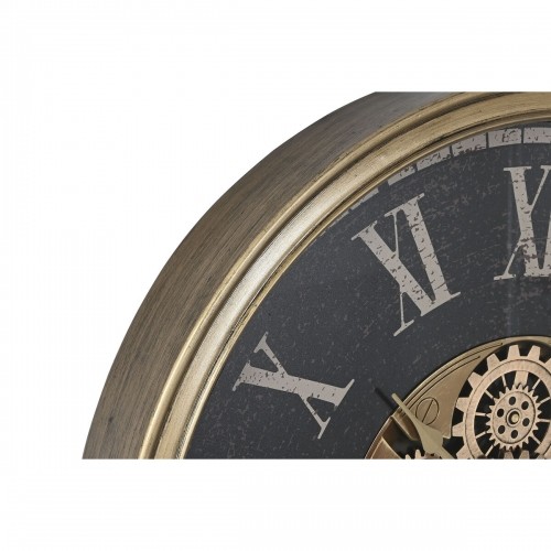 Настенное часы Home ESPRIT Чёрный Позолоченный Стеклянный Железо 80 x 9,5 x 80 cm image 2