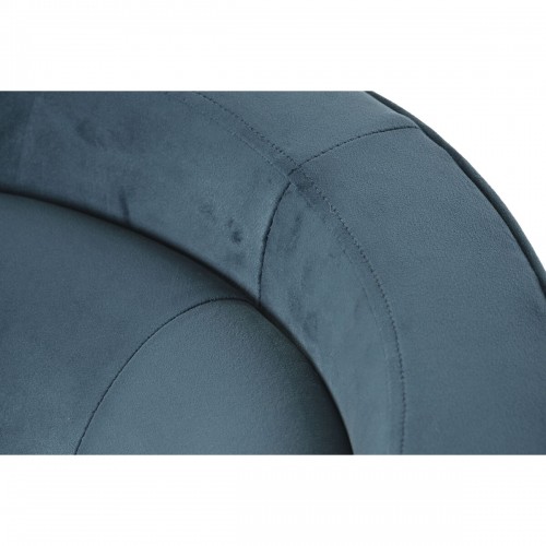 Armchair DKD Home Decor Blue Natural Polyester Velvet Wood Metal 78 x 78 x 78 cm image 2