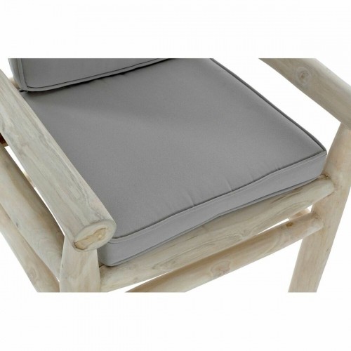 Garden sofa DKD Home Decor Natural Light grey Teak 65 x 80 x 92 cm image 2