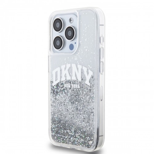 DKNY Liquid Glitter Arch Logo Case for iPhone 14 Pro Max Transparent image 2