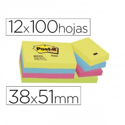 Sticky Notes Post-it FT510283532 (653-TFEN) 38 x 51 mm Multicolour image 2