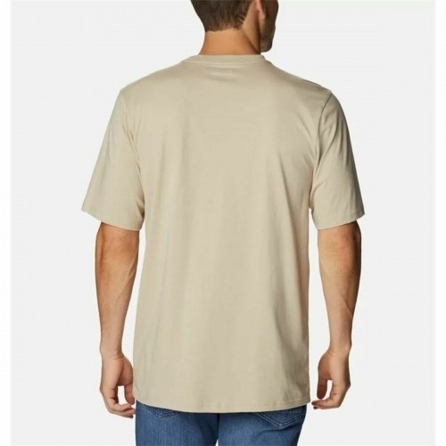 Men’s Short Sleeve T-Shirt Columbia Csc Basic Logo™ Light brown Moutain image 2