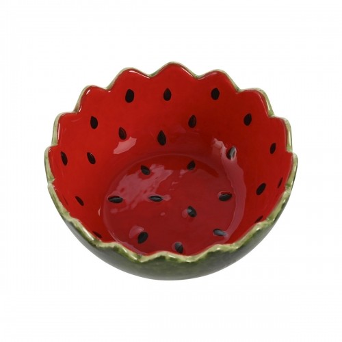 Snack Bowl Home ESPRIT Red Green Stoneware Watermelon 15 x 15 x 6,5 cm image 2