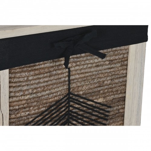 Veļas grozs Home ESPRIT Melns Dabisks Koks 40 x 30 x 56 cm 5 Daudzums image 2