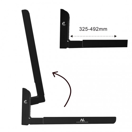 Maclean MC-915 B Universal Microwave Bracket Holder Wall Mount Adjustable Solid Metal Kitchen 30kg Black image 2