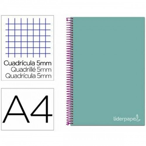 Notebook Liderpapel BA97 Turquoise A4 140 Sheets image 2