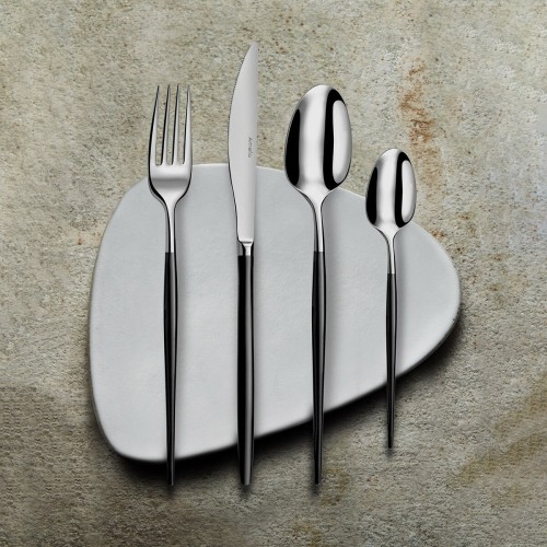 Set of Spoons Amefa Soprano Black Metal Stainless steel 12 Units image 2
