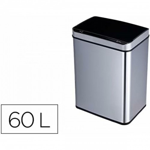 Atkritumu tvertne ar pedāli Q-Connect KF11309 Pelēks Metāls 60 L image 2