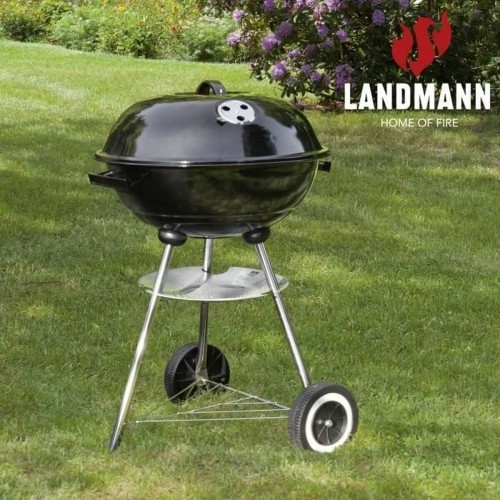 Coal Barbecue with Cover and Wheels Landmann Black 49 x 45 x 73 cm image 2